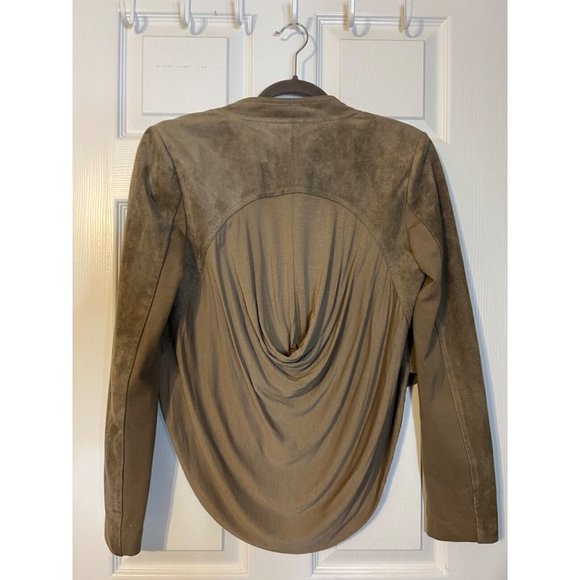 BCBGMAXAZRIA Norton Khaki M Medium Jacket Blazer Stretch - Picture 8 of 9